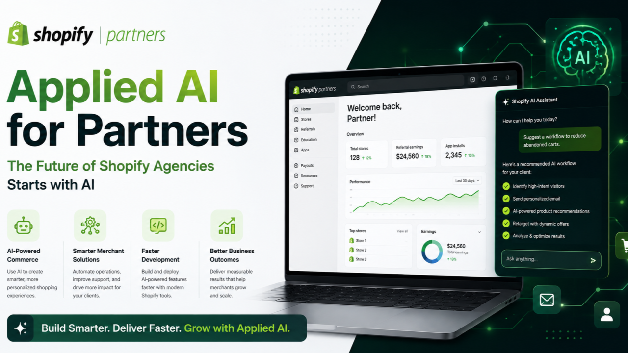 Shopify Applied AI initiative for Shopify partners and agencies