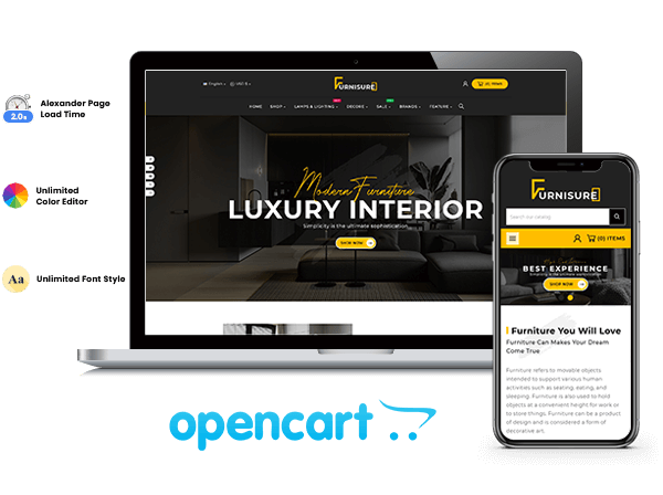 OpenCart ecommerce showcase